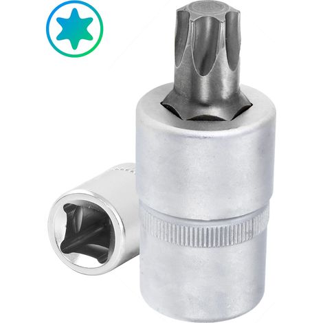 Vaso con punta TORX de 1/2" acero CRV, medida T30 (1/5)