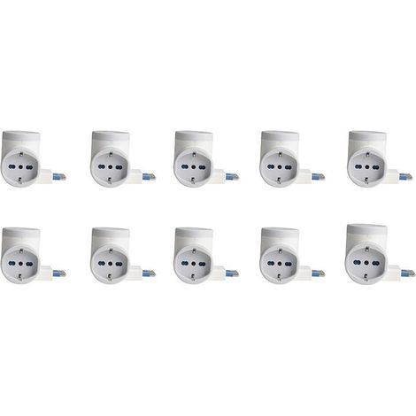 Multipresa Adattatore con Spina 16A, 2 Prese Schuko Universale 10A/16A, 1 USB 2.4A + 1 USB C 3A 5V, Carica Rapida Salvaspazio