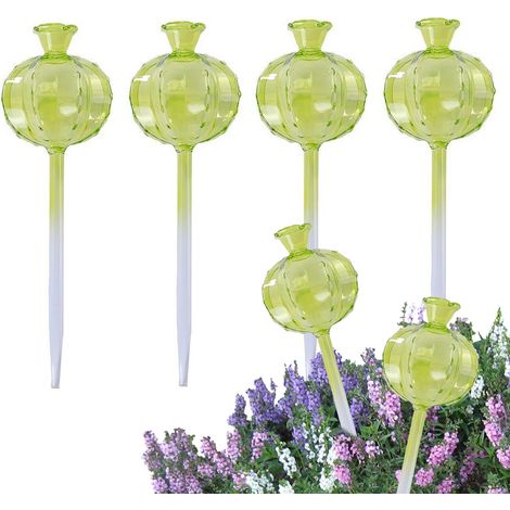 Arroseur de cactus en verre pour plantes [4 pièces + boîte blanche] - Irrigation goutte à goutte créative et sans effort (1/4)