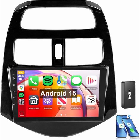 Pour Chevrolet Spark 2010-2014 Android 15 Autoradio GPS CarPlay RDS WIFI SWC 1+32G DAB