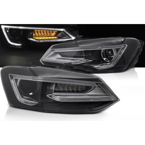 Paire de feux phares VW Polo de 2009 a 2017 LED DRL Dynamic Noir-41237342