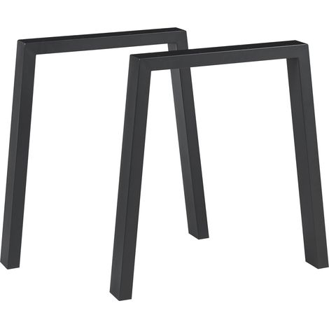 Tischgestell 2er Set Kraftisried 72x70cm Schwarz [en.casa]