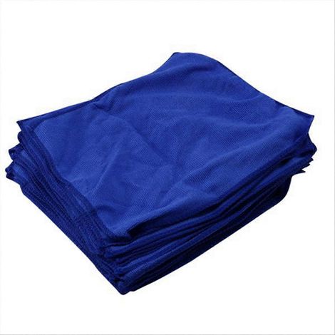 Lot de 20 serviettes absorbantes en microfibre bleues pour voituremaison et cuisine. Idéales pour le lavage. (1/5)