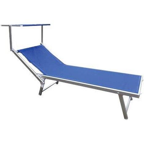 Lettino malibu new pool domus alluminio/text blu cm 71x188 h.cm 41 conf. da 2pz (1/2)