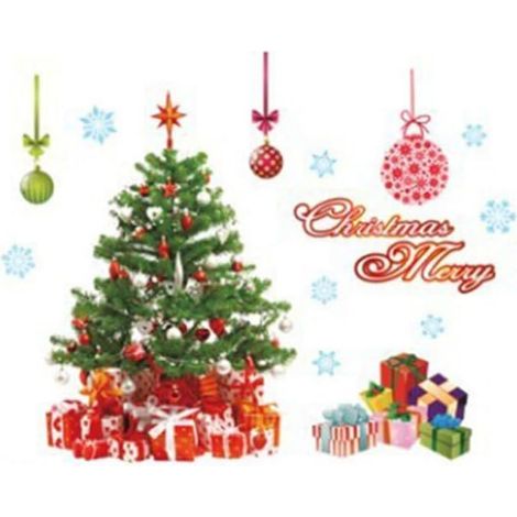 226a Autocollants Noël Fenêtre Stickers Muraux Pvc Décoration Autocollante pour Fenêtres Noël Affiche Artistique Joyeux (1/5)