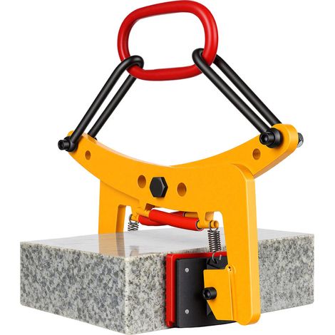 WILITTO  Pince de Levage pour Pierres et Marbre - Capacité 350kg, Ouverture 5-15cm, avec Patins Antidérapants, Construction en Acier Allié, Sécurisée et Durable