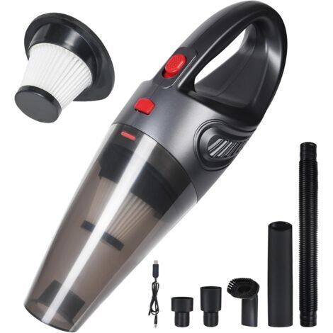 BUNTHAUS Aspirateur à main sans fil, 4 en 1, charge USB, haute aspiration de 8 500 PA, 120 W Aspirateur portable pour bureau, maison, voiture, extérieur, animaux de compagnie (1/5)
