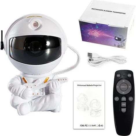 Projecteur de ciel étoilé astronaute avec galaxie, veilleuse, couleurs réglables pour chambre à coucher, chambre d'enfant, décoration, cadeau. (1/5)