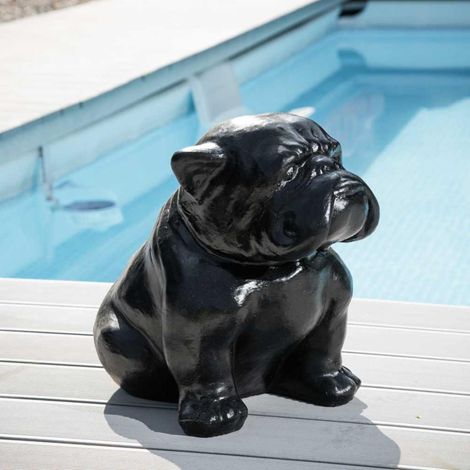 Wanda Collection – Sculpture contemporaine bulldog 42cm en résine – Statue design pour intérieur et extérieur – Décoration moderne pour salon et jardin (1/5)