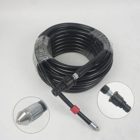Tuyau de Nettoyage Haute Pression 10M avec 4 Adaptateurs pour Nettoyeur Haute Pression AR/Black&Decker/Lavor/Stihl/Nilfisk (1/5)