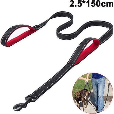 Laisse pour chien haut de gamme à double poignée - Laisse robuste avec double poignée. 1.5 m (1/5)