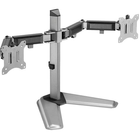 My Wall HL 56-2 L Support sur pied pour écran 2 Écran(s) 43,2 cm (17) - 81,3 cm (32) argent réglable en hauteur, rota (1/5)