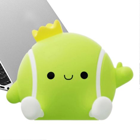 Veilleuse pour chambre d'enfant, veilleuse balle de tennis mignonne, lampe de chevet réglable avec protection des yeux, lumière douce pour bébé et tout-petit.