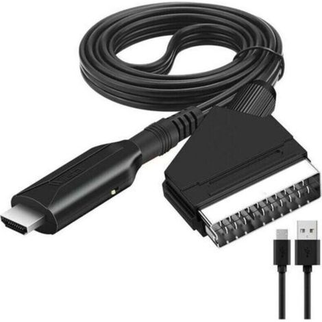 Convertisseur péritel vers HDMI, câble péritel vers HDMI, adaptateur péritel vers HDMI pour TV, péritel vers HDMI, pour TV Full HD 720P/1080P, audio-vidéo pour lecteurs Blu-ray Sky STB Xbox PS3