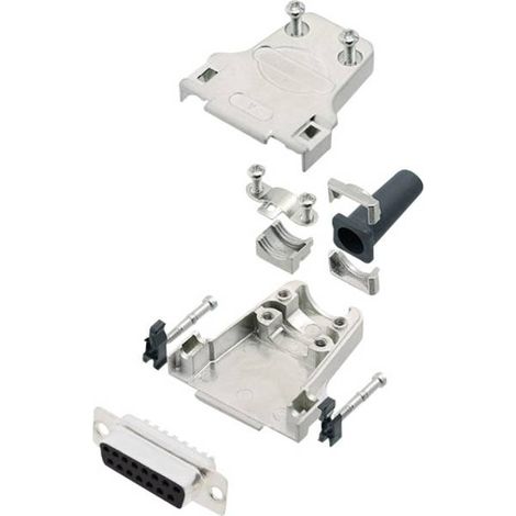 encitech DTZF15-DBS-K 6355-0044-12 KIT connettori femmina SUB-D 180 ° Numero Poli (num): 15 Punte a saldare 1 KIT