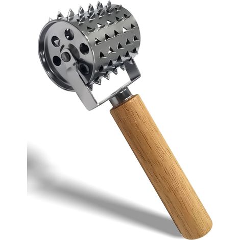 Attendrisseur de viande en acier inoxydable pour la cuisine - Aiguille à viande effilochée - Manche en bois (1/5)