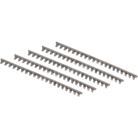 Kit de bordure de jardin en acier inoxydable 201 (10 pièces) pour fleurs, pelouse et cour, 50 x 50 x 1 mm (1/5)