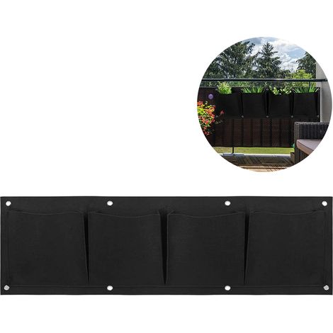 Jardinière murale en feutre, sac de plantation multi-ports, sac de culture pour plantes (1/5)
