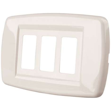 Placca in tecnopolimero a 3 fori