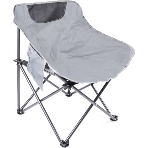 Aga Ultraleichter Campingstuhl DS715 Grau – Faltbar, kompakt, stabil & atmungsaktiv – Für Outdoor, Festival, Wandern & Angeln – Traglast bis 100 kg (1/3)