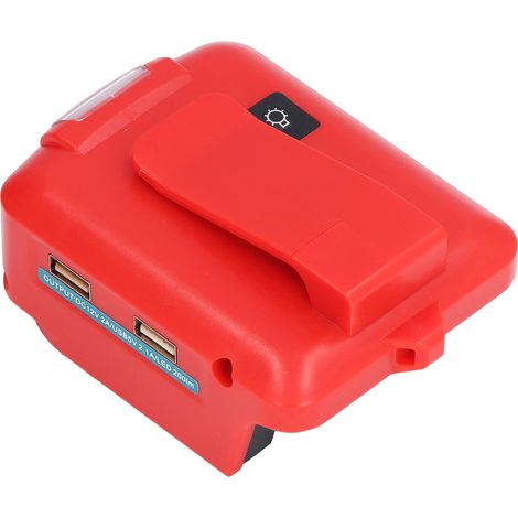 Dual-USB-LED-Lichtadapter, Lithium-Akku-Netzteil, Ladegerät, Konverter, 14,4–18 V Eingangsanschluss 2 (1/5)