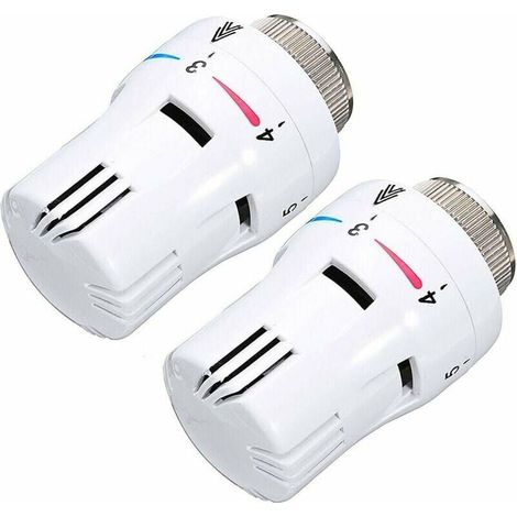 2er Set Ersatz-Thermostatventilköpfe, Heizungstemperaturregelung, passend für elektrische Fußbodenheizungsventile, praktisch, langlebig und aktiv. (1/4)