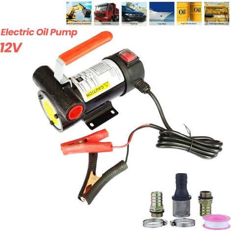Pompe Transfert Gasoil DC 12 V, 50L/min Pompe d'extraction Pompe de Transfert de Carburant Électrique pour le Liquide de Carburant, pour le Moteur de Voiture de Camion (1/5)