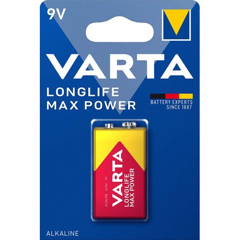 Varta LONGLIFE Max Power 9V Bli 1 9 V Block-Batterie Alkali-Mangan 640 mAh 9 V 1 St.