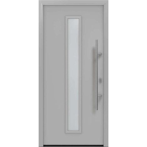 Hörmann Ecostar Haustür "ISOPRO IP 020S", weißaluminium matt (RAL 9006), 110 x 210 cm (B x H), DIN Rechts