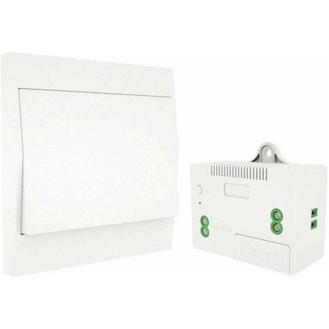 BUNTHAUS RF433 Funkschalter, batterielos, Wandfernbedienung, selbstversorgend, keine Verkabelung, Sender für Wandpanel (1-Wege-Set)