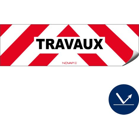 Panneau d'intervention - Travaux - Rétroréfléchissant Classe 1 - Adhésif 300x1000mm - 3340242