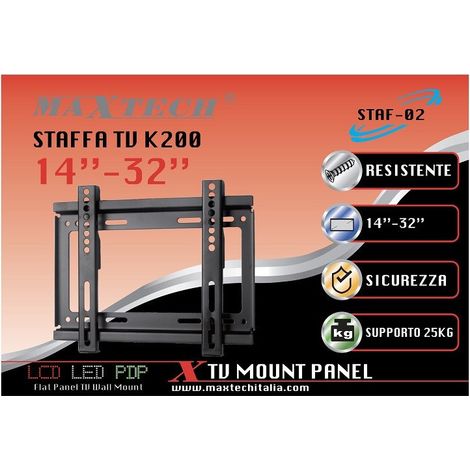 Trade Shop - STELLUNGNAHME VON MURO TELEVISIONE 14"-32" STAFFE FINO 25KG MAXTECH TV K200 STAF-02 -