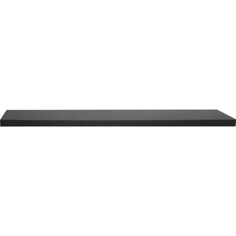 WOLTU Étagère murale cube en bois MDF, Étagère pour livres/CD/DVD, Étagère à fixation invisible, 120x22, 9x3, 8cm, Noir (1/7)