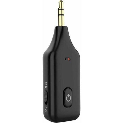 FENOPLASTICAAdaptateur Bluetooth Voiture Aux 3,5mm Jack,Bluetooth V5.1 RX TX Recepteur Transmetteur Kit Main Libre Voiture,Emetteur Bluetooth pour Système Stéréo,PC,TV,Audio,Autoradio,Voiture,Musique, (1/5)