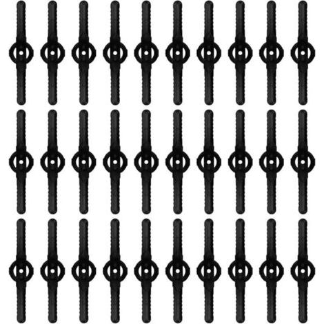 30 Pièces Lames de Rechange en Plastique, Lames pour Coupe Bordure, Lame Tondeuse, Lames de Rechange Compatible pour Coupe Bordure sans Fil (1/4)