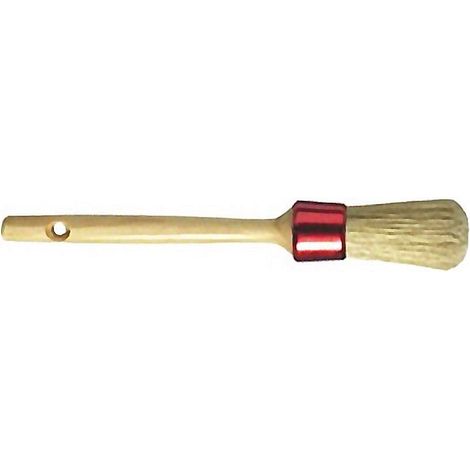 WURKO brocha prensada n6 s/904 mango madera 22 mm , Brocha redonda prensada S904 Nº6Diámetro 22mmUso bricolajeMango de madera sin barnizar.