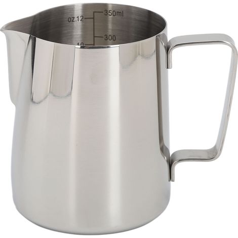 350 ml Edelstahl-Schaumkännchen mit spitzer Form – Kaffeeschaumbereiter für Zuhause und Cafés – Naturfarbe (1/5)
