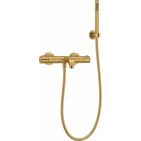 AquaElegance Badewannenarmatur aus goldfarbenem Messing zur Aufputzmontage (1/5)