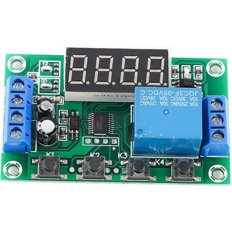 Affichage LED, module de commutation de commande d'automatisation avec relais temporisé réglable (5V)