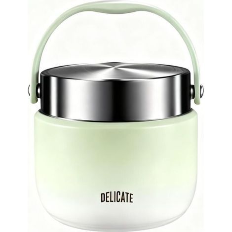 1200ml Récipient Isotherme pour Aliments avec Couvercle & Cuillère, Boîte Alimentaire Repas Chaud en Acier Inoxydable, Gamelle Soupe Thermos Anti-Fuite, Box Lunch Maintien pour Ecole, Camping, Bureau (1/4)