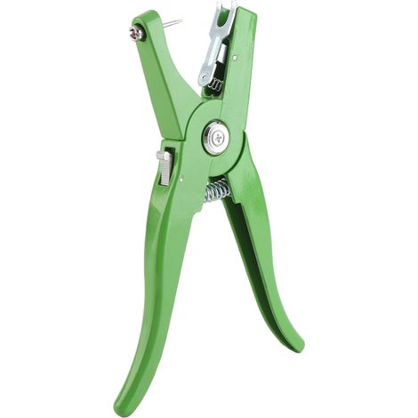 Pince à boucles auriculaires en alliage d'aluminium verte 24 cm pour bétail mouton agneau bovin porc chèvre outil pose étiquettes identification 1 pièce (1/5)