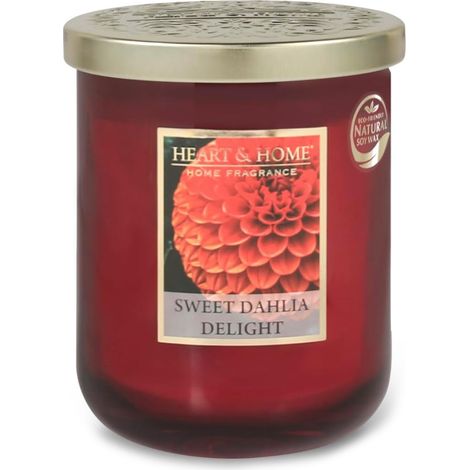 Grande bougie à la cire de soja Dahlia Royal - Heart and Home (1/2)