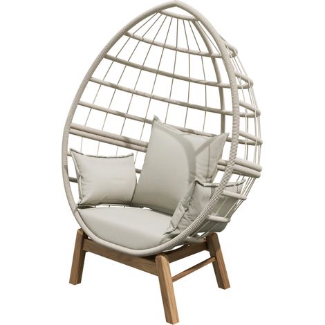 Primaster Loungesessel Stahl Salo inkl. Kissen Gartensessel (1/3)