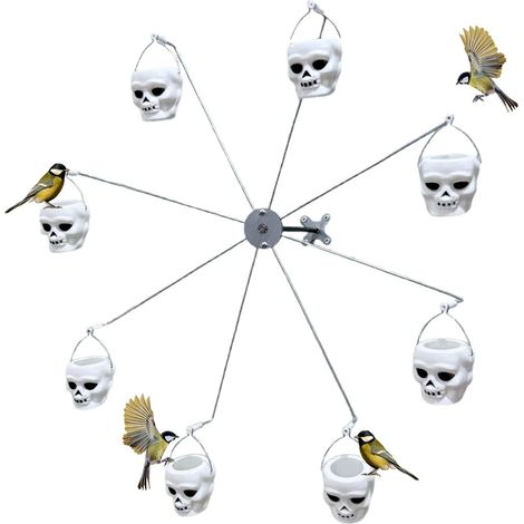 mit drehbarem Radstil Futterspender für Wildvögel für den