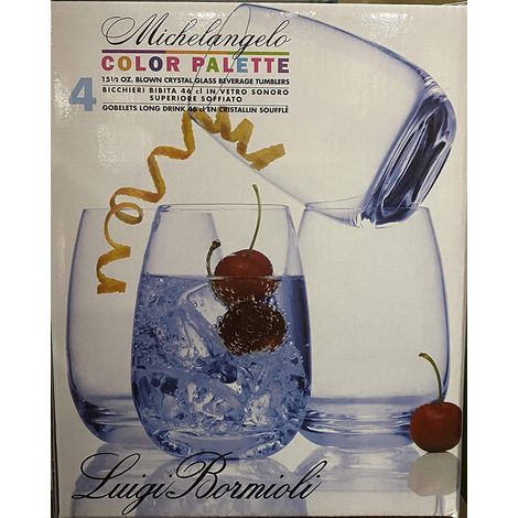 Luigi Bormioli Michelangelo set 4 bicchieri blu 46 cl