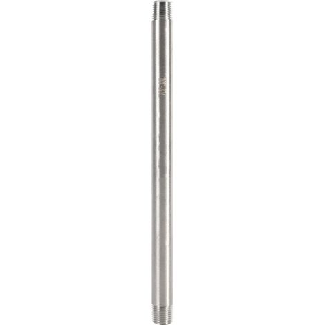 Raccord fileté mâle x mâle en acier inoxydable 304 pour tuyau (1/4") (1/2)