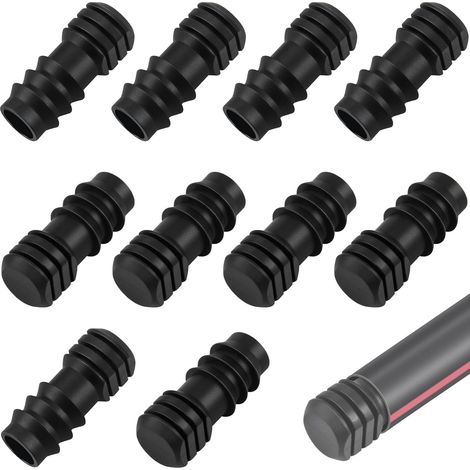 Packung mit 10 schwarzen Kunststoff-Schlauchverbindern mit Widerhaken für Tropfbewässerung und automatische Bewässerungssysteme (1/5)