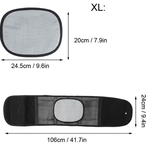 Ceinture de soutien lombaire chauffante extra-large pour le mal de dos et le bien-être (1/5)