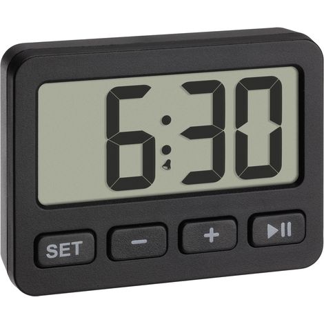 TFA Dostmann 60.2036.01 Quarz Wecker Schwarz Alarmzeiten 1 1 Timerzeit (1/5)