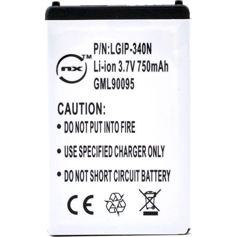 NX - Batterie téléphone, smartphone, GSM pour LG 3.7V 750mAh - LGIP-340NSBPP0026901 (1/4)
